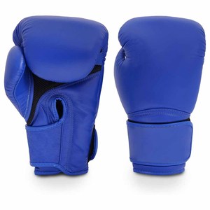 Gants de boxe en PVC respirants et confortables de qualité supérieure, avec sangles de poignet réglables pour l'entraînement en arts martiaux en extérieur, gants à lacets - Product Image 4