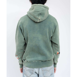 Sweat à capuche en molleton doublé, brodé, coupe-vent, écologique, respirant, anti-rétrécissement, en coton biologique, lavage à l'acide, pour homme, hiver, OEM - Product Image 6