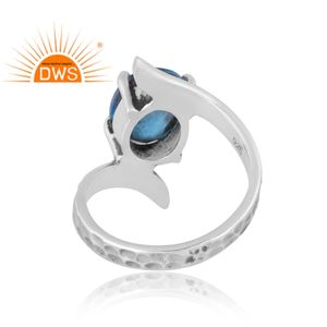 Diseño elegante Plata de ley Natural Bio Alejandrita Doublet Cuarzo Anillo de piedras preciosas Joyería personalizada para mujeres Regalo para ella - Product Image 2