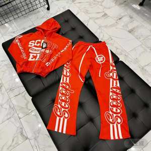 Conjuntos Deportivos Personalizados con Rayas, Pantalones Deportivos Apilados, Conjuntos Deportivos con Rayas para Hombre, Conjuntos Deportivos Desgastados para Correr - Product Image 5