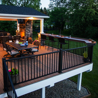 Main courante de sécurité pour terrasse extérieure simple et moderne Rampe d'escalier en aluminium de haute qualité de style nordique
