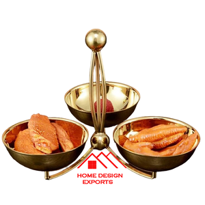 2024 tendance plateau en métal plaqué or fête de mariage portions décoratives avec plateau décoratif en forme de feuille d'aluminium quantité minimale de commande 100 pièces - Product Image 5