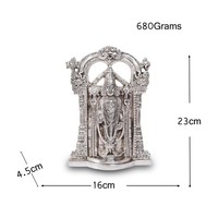 Statue en laiton de seigneur Tirupati Balaji Venkateswara, fabriquée à la main pour la maison, le Temple, le bureau ou le magasin, Puja Ghar pour le culte