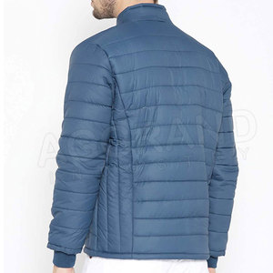 Veste matelassée en toile personnalisée pour homme, coupe-vent long, imperméable, respirante, écologique, légère, col montant, style urbain - Product Image 2