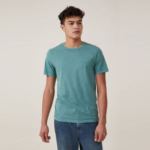 เสื้อยืดผ้าฝ้าย100% สำหรับผู้ชายทรงหลวมคอกลมลายตัวอักษรไม่มีลายพิมพ์ผ้าไหมคุณภาพสูงโลโก้ตามสั่ง - Product Image 4