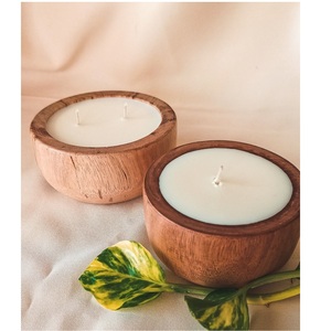 Cuenco de cera de madera de mesa de último diseño, cuenco de madera hecho a mano de alta calidad personalizado para hacer velas, cuenco de masa de madera de lujo - Product Image 1