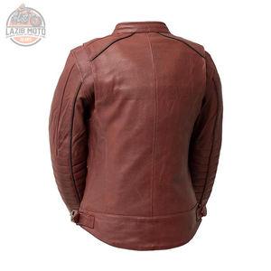 Precios razonables, última colección, chaqueta de cuero con agujeros de verano para motocicleta para mujer, chaqueta de cuero con etiqueta privada personalizada - Product Image 5
