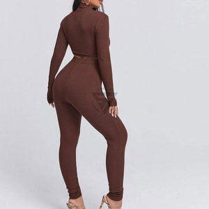 Conjunto de Yoga para Mujer de Primera Calidad, Último Diseño, 2 Piezas, Spandex/Poliéster, Secado Rápido, Transpirable, Ecológico, Venta al Por Mayor, Personalizado - Product Image 3