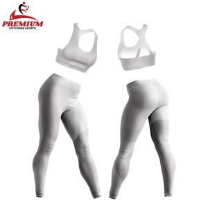 Ensemble de yoga soutien-gorge à une épaule personnalisé deux pièces sublimation imprimé léopard vêtements de gym pour femmes - Product Image 4