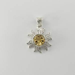 Colgante de Plata de Ley 925 hecho a mano con diseño de corte ovalado, colgantes y abalorios de piedras preciosas de cuarzo rosa Natural y citrino amarillo para mujer - Product Image 1