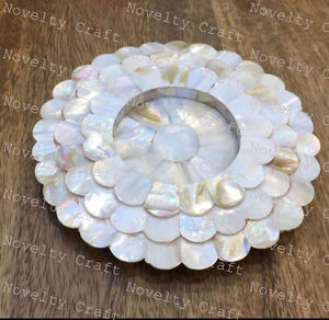 Posavasos de nácar elegantes de colores clásicos para servir café, té, uso doméstico y hotelero, venta al por mayor, alfombrillas y almohadillas decorativas para el hogar - Product Image 4