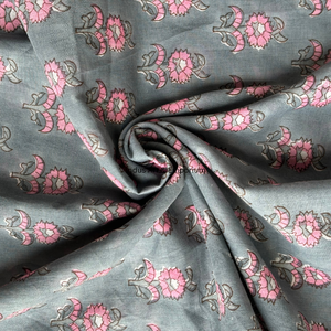 Gadh Print Indian Hand Block Print Fabric 100% Cotton Natural Hand Dyed Eco Friendly Fabric for Dresses - Product Image 2