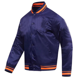 OEM Veste de qualité supérieure Veste de baseball universitaire en satin club personnalisée longue longueur respirante et fine avec logo sur le devant Saison d'hiver - Product Image 3
