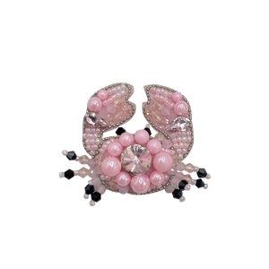 Broche de Cangrejo con Cuentas y Pedrería, Bordado a Mano, para Decoración de Ropa, Bolsos y Sombreros, Hermoso Parche DIY - Product Image 5