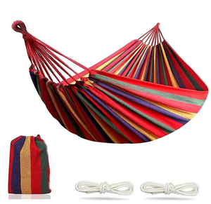 <span class=keywords><strong>Hamaca</strong></span> de Lona Colorida Arcoíris para Interiores y Exteriores, Ideal para Camping y Ocio, Soporta Uso Individual/Doble, Diseño Duradero para Viajes - Product Image 1