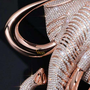 สร้อยคอจี้รูปช้างชุบทองหรูหราทำมือสไตล์ฮิปฮอปโซ่เพชรแร็ปเปอร์สำหรับผู้ชาย - Product Image 5