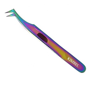 Pince à épiler professionnelle en acier inoxydable de haute qualité en titane pointu multi-finition Logo personnalisé KIMBEL - Product Image 3