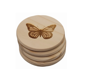 แผ่นรองแก้วทำด้วยมือทำจากไม้ - Product Image 1