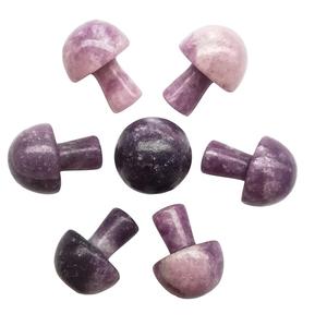 Haute qualité lépidolite Gua Sha corps grattage outil de Massage cristal naturel champignon en gros pour pierre précieuse du visage - Product Image 2