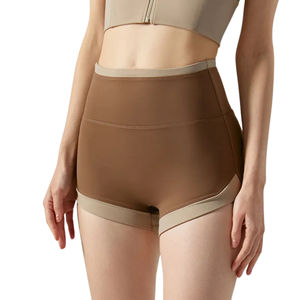 Women's High Waist Three-Point <b>3</b>/<b>4</b> Slip <b>Shorts</b> Casual Hip Lift Color-Blocked Sports Leggings Hot Knitted for Outdoor Wear - Product Image 3