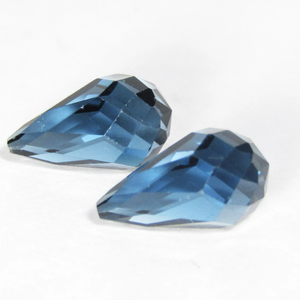 ธรรมชาติลอนดอนสีน้ำเงินบุษราคัมฉีกเป็นรูปหยดน้ำอัญมณีหลวมเหลี่ยมเพชรพลอยขายส่งราคาเครื่องประดับทำน้ำ - Product Image 3