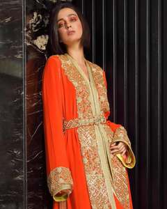 Perle en pierre faite à la main en soie de couleur orange marocaine Golden New Look Casual Breathable Feature Handmade on It - Product Image 4