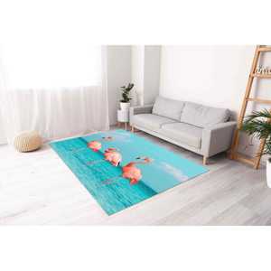 Tapis imprimé trois flamants roses : doux, tendance, pour chambre à coucher, cadeau de pendaison de crémaillère, tapis fin non tissé - Product Image 3