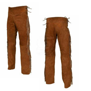 Pantalon en cuir suédé à franges pour homme, de haute qualité, décontracté, lavé, couleur unie, best-seller - Product Image 6