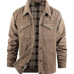 Chaqueta Vaquera Unisex de Alta Calidad 100% Algodón, Cuello Camisero, Botones Cubiertos, Estilo Formal, Tela de Lona, Logotipo Frontal, Invierno - Product Image 1