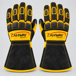 Gants de soudage de qualité supérieure en cuir, durables, écologiques, longueur de poignet personnalisée, pour travaux extérieurs en hiver, gants de soudage - Product Image 3