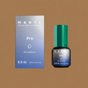 Colle pour extensions de cils MBNTL Korean HQ 5ml, 99,8% monomère japonais, séchage rapide 0,5-1s, résistante à l'huile et à l'eau, certifiée ISO22716 - Product Image 1