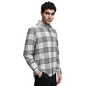 Nueva camisa a cuadros de franela Vintage para hombre, talla grande, corte holgado, manga larga, solapa de moda, estilo informal, algodón tejido para otoño - Product Image 3