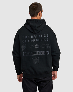 Hombres Negro RVCA Impreso Sudadera con capucha Pullover Sudadera Elegante Streetwear Sudadera con capucha de manga larga Cálido Fleece Sudadera con capucha Moda casual - Product Image 6