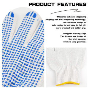 Conception confortable de poignée durable de paume de gants pointillés personnalisés de coton pour l'atelier de jardinage d'entrepôt et l'entretien quotidien - Product Image 2