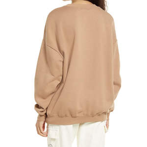 OEM Manufacturer High Quality Custom Logo Casual Oversized Women <b>Hoodie</b> Pullover Heavyweight Loose Fleece V-Neck Sweatshirt - Product Image 3