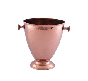 Refroidisseur de vin en cuivre de haute qualité avec poignée en laiton Refroidisseur de champagne Seau à glace et bacs à vin pour bar - Product Image 1