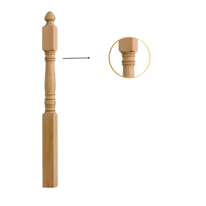 เสาไม้โอ๊คสีแดงแบบ4240พร้อมจอบทำจากไม้หลายอันผู้เชี่ยวชาญด้านการผลิตขั้นบันได - Product Image 2