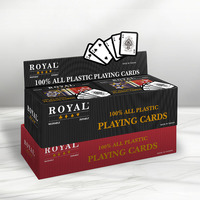 Cartes à Jouer en Plastique Brillant Blanc Étanche 0,27 mm Série Moderne Taille Poker Double Jeu Standard Unique pour RPA027D303-A