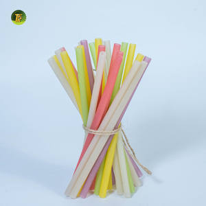 Pailles en riz biodégradables, taille smoothie, pour la restauration - Product Image 1