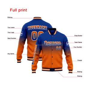 Blouson universitaire personnalisé en laine et cuir pour équipes sportives, avec col montant, broderie frontale, respirant, coupe-vent, style streetwear. - Product Image 4