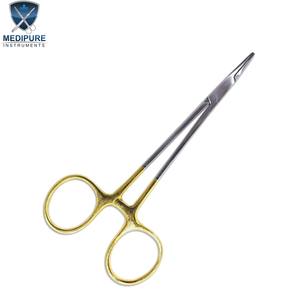 Portaagujas de Oro Más Vendido, 4.5 Pulgadas, Mordazas de Carburo de Tungsteno, Acero Inoxidable, Instrumento Quirúrgico Dental, Agarre Preciso y Duradero - Product Image 6