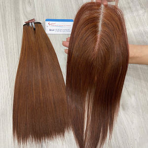 Ofertas de Paquetes de Cabello Humano Virgen Vietnamita con Cierre de Encaje Transparente, Liso, Precio de Proveedor al por Mayor - Product Image 1