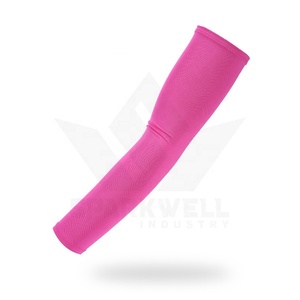 Manchons de compression sportifs pour hommes en polyester à imprimé numérique uni, protection UV UPF 50+, rafraîchissants, toutes saisons - Product Image 6