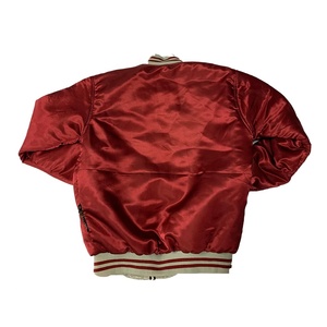 Chaqueta universitaria de satén de alta calidad para mujer con capucha y logotipo bordado, chaqueta personalizada con letras del equipo - Product Image 2