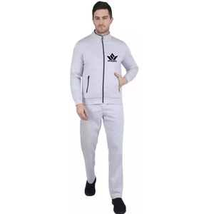 Ensemble de survêtement unisexe noir et rouge, veste zippée intégrale et pantalon de jogging, polyester à séchage rapide, vêtements de sport décontractés avec poches latérales - Product Image 2