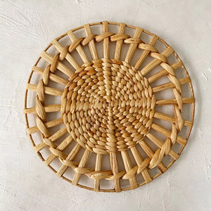 Manteles individuales circulares intrincados tejidos Productos ecológicos Hecho en Vietnam Decoración de mesa Mantel individual tejido al por mayor - Product Image 1