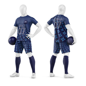 Ensemble de shorts de football pour hommes en polyester 100% imprimé sur mesure par transfert thermique, antibactérien, léger, respirant et à séchage rapide - Product Image 6