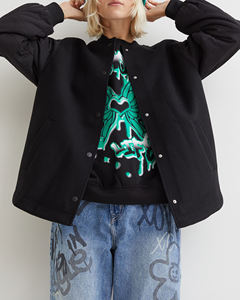 2025 Vintage Unisex Streetwear abrigos de gran tamaño parche Mujer universidad béisbol bombardero chaqueta Casual sudadera bordado - Product Image 5