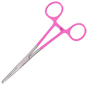 <b>Hot</b> Sale 6 Kelly Hemostat Forceps 5.5'' Straight Dental Instruments German <b>Pink</b> Stainless Steel CE ISO Approved - Product Image 4