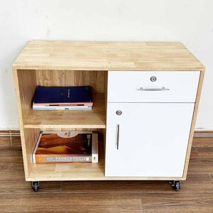 Natural Wood 80x40x65cm Mobile <b>Storage</b> <b>Locker</b> TCN68031 - Product Image 5
